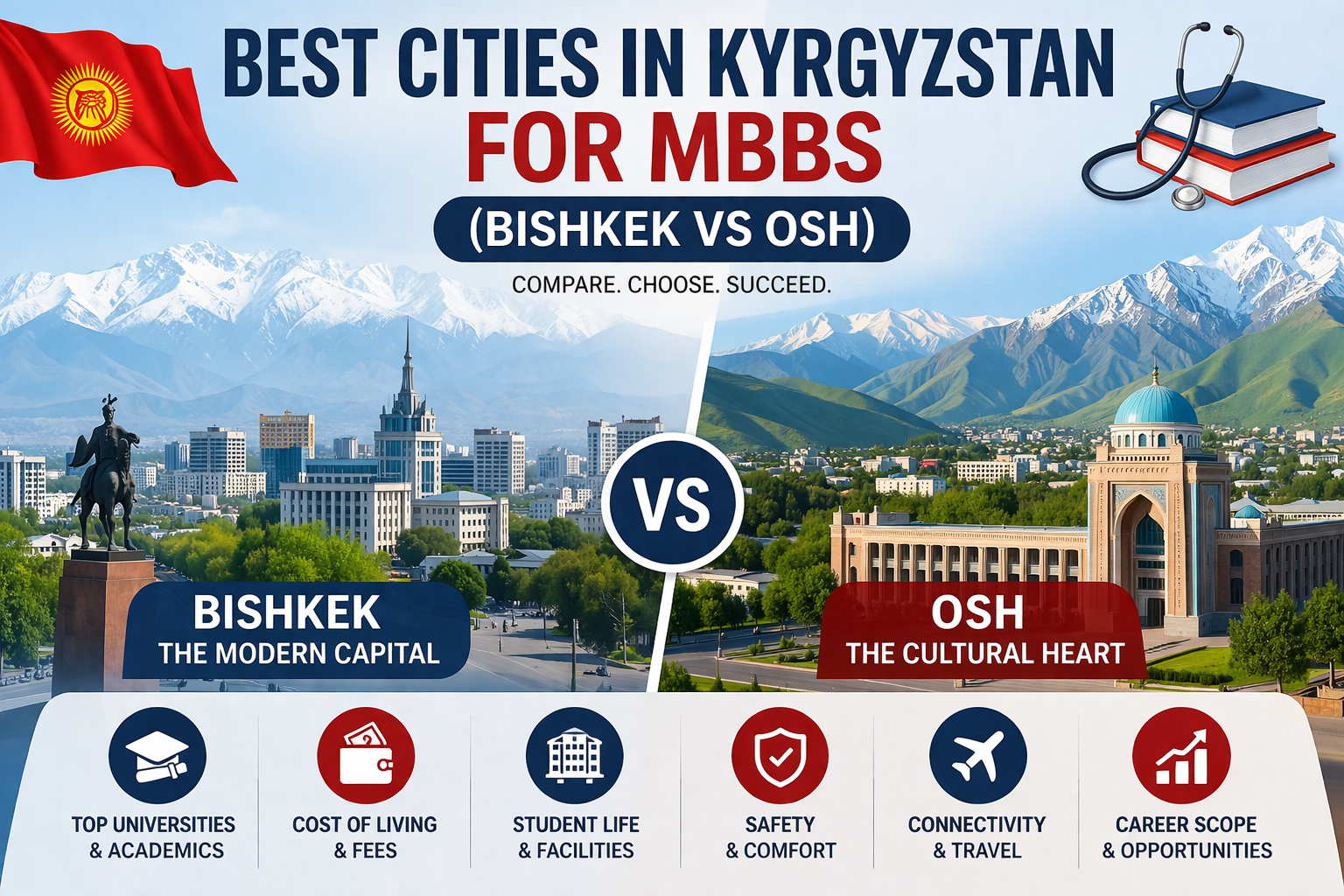 Best Cities in Kyrgyzstan for MBBS (Bishkek vs Osh)